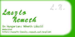 laszlo nemeth business card