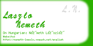 laszlo nemeth business card